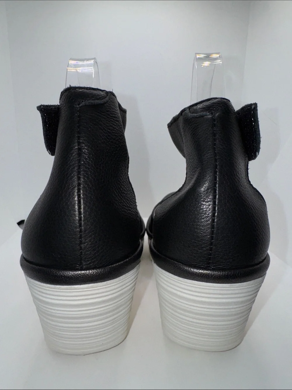 Fly London Yand Wedge Shoes Black Leather Women’s EU 38 US 7.5-8